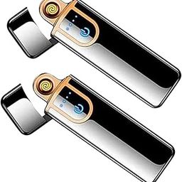 Drumstone (𝗕𝘂𝘆 𝟭 𝗚𝗲𝘁 𝟭) Straight Touch USB Rechargeable Lighter – Slim Metal Design with Windproof Flameless Lighting-𝟐𝟎 𝐲𝐞𝐚𝐫𝐬 𝐰𝐚𝐫𝐫𝐚𝐧𝐭𝐲-picture-2