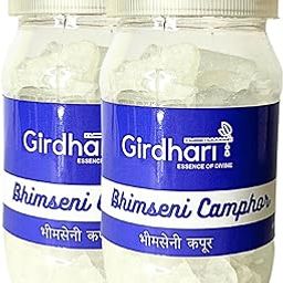 Girdhari - Essence of Divine Bhimseni (Original) Camphor 100g | 100% Pure | for Puja, Aromatherapy & Air Freshener | Sweet Fragrance-image-22