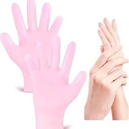 Zorzel 1 Pair Silicone Moisturizing Gloves for Dry Cracked Feet Hand, Women Soft Gel Silicone Gloves Set, Anti-Slip Silicone Gel Spa Gloves for Hand Softening - (1 Pair, Free Size)-46