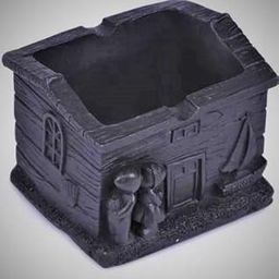 Inara Creation Couple Kiss House Design Ashtray - Black-image-86