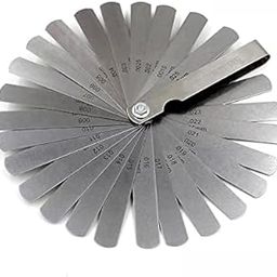 Up to Date Products & Tools 26 Blades Feeler Gauge Metric Gap Filler 0.04-0.63mm Thickness Gage for Measurment Tool Marking Gauge Metric Imperial Measuring0.0015/0.04-0.025/0.635 mm-4