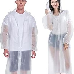 Unisex Transparent Raincoat with Hood | Self Design Overcoat Rainsuit | Reusable Waterproof Rain Wear for Men & Women (Free Size)-image-8
