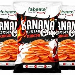 Fabeato Banana Chips Korean Kimchi Flavor No Palm Oil, No MSG 70g (Pack of 3) | Crispy, Spicy & Tangy Snack | No Added Preservatives-image-31