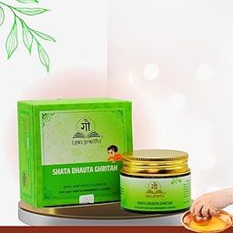 GauGranth Shata Dhauta Ghritah Baby Rash Cream - 40G (Pack Of 1) | Ayurvedic Skin Soothing Balm for Diaper Rash, Dryness, Eczema & Irritated Skin | Chemical-Free, Safe for Newborns & Infants-image-55