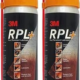 3M RPL Plus, Rust Penetrant Lubricant with Spray Pipe, Multi-use for Automotive & Industrial, Remove Rust & Squeaks, Loosen Stuck Nuts & Bolts, Fast-acting & Protect Against Rust (60ml, Pack of 2)-0