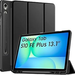 Robustrion Case for Samsung Galaxy Tab S10 FE Plus 13.1 inch Cover Case with [Pencil Holder] [Soft Flexible Case] for Samsung Tab S10 FE Plus 13.1 inch Tablet [Auto Sleep Wake Support] - Black-26