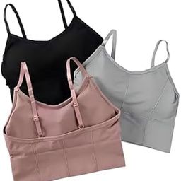 7 Colors Women Cotton Padded Wire Free Sports Bra wearring Every Day Fitness Yoga and Gymwear Fashionable Lifestyle Outdoor Life Free Size Pack of 3 Size 28-32-picture-20