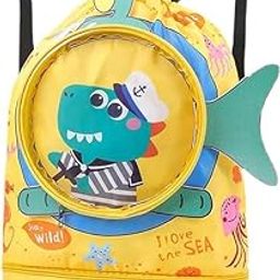 Waterproof Cartoon Kid's Swimming Bag – Portable Beach & Sports Backpack with Dry-Wet Separation-image-10