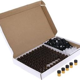 CALANDIS 100 PCS Amber Glass Essential Oil Bottle with Orifice Reducer black Caps 2ml | Aromatherapy | Natural & Alternative Remedies-50