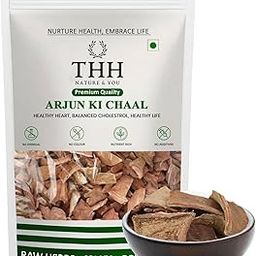 THH Organic Arjun ki Chaal - 1Kg | Dried & Raw Arjuna Tree Bark | Helps in Maintaining Cholesterol & Boosting Immunity | Natural & Orgnaic Arjun Chaal with No Added Preseraives - 100% Vegan-image-1