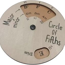 LOOM TREE® Circle Of Fifths Chords Wheel Wooden Chords Wheel For Bass Piano Notes Chords Brown | Other Musical Instruments-image-45