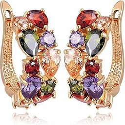 Jewellery Earrings for Women Combo Set of Two Multi-Color Crystal earings ear rings for Girls and Women-image-51