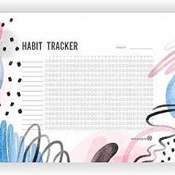 Kelenate® (Rectangle) Habit Tracker Calendar - Inspirational Habit Journal - 12 Sheets Daily Habit Tracker Journal and Goal Board - Motivational Goal Journal - Great Tool For Productivity And Workout (Design-21)-image-57