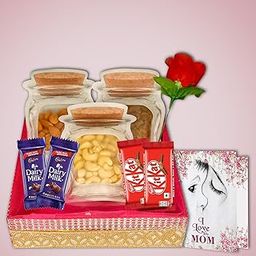 Midiron A Thoughtful Present for Mummy, Mumma, Mother, Mom, Grandmother, Healthy & Sweet Mother’s Day Gift Hamper, Celebrate Her Birthday, Mother Day, Anniversary with Delicious Chocolate Combo-image-72