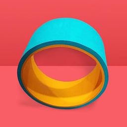 Luvottica Yoga Wheel - A Perfect Prop For Any Level of Yoga Enthusiast, Help Stretch, Flexibility, And Balance | Big Circle Wheel For Abs, Home Training, Back Pain, Stretching, Back Bends,Sweat Resistant |13 Inches Diameter-28