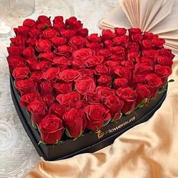 FlowerAura Fresh Live Flower Bouquet of 100 Red Roses Flowers In Heart Box For Birthday Gift, Anniversary Gift, Wedding Gift, Congratulations Gift & Gift For Special Occasions (Same Day Delivery)-image-19