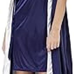 Satin 2pc Short Nighty with Robe Nightdress Navy Blue-image-97