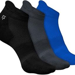 Odour free Organic Cotton Unisex Ankle Terry Bamboo Socks - Pack of 3 | Black, Grey & Blue-image-48