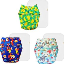 Dumbledo Premium Cloth Diaper with Cotton Insert (Pack of 3) | Snug Fit | Reusable & Washable | Travel Friendly | Trusted by Moms | 3 Months – 3 Years | Unisex Baby-image-24