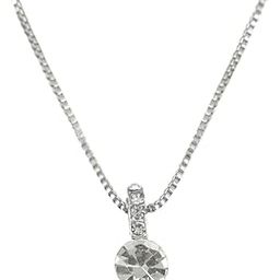 Silver-Plated Crystal AD/American Diamond Pendant Necklace-image-114