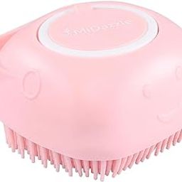 Sakar 2 pcs Silicon Massage Bath Brush with Shampoo Soap Dispenser | Hair Scalp & Body Scrubber for Men, Women Kids Soft Silicone Shower Dry/Wet Use, Gentle Exfoliating Skin Cleaner Sensitive-image-1