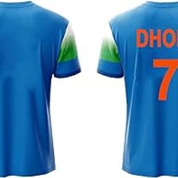 India Blue Jersey 2025-2026 ODI Dhoni 7 Tshirt for (Kids,Boys and Men)-image-56