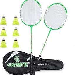 CLOVERBYTE Power SHT-025 Green Racquet with 6 Nylon Shuttles and Badminton Bag Badminton Kit-23
