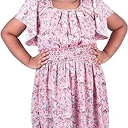 Kidzo Typographic Printed A-Line Frock for Girls | Light Pink | 8-9 Years | KIDS13554-image-12