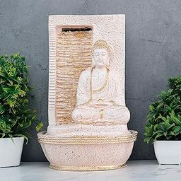 Global Grabbers Polyresin Table Top Indoor Outdoor Water Fall Fountain with LED Lights Home Decor Decoration Gift Gifting Items-STN_WT-SF7-image-37