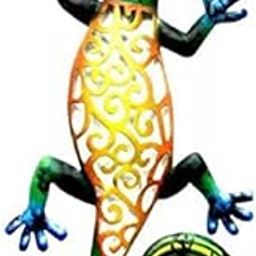 VELURA 2xWall Hanging Gecko Artworkd Decorative Lizard Outdoor Garden Decor Yellow|(2 Pack) 1 Piece Gecko Metal Wall Art| Other Garden Decor| Yard, Garden & Outdoor Living-image-41