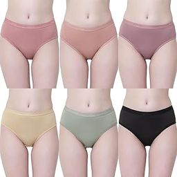 RAGTHM Cotton Blend Plus Size High Waist Hipsters Panties Set | Super Soft and Breathable Daily Use Panties for Womens (Pack of 6)(Multicolor)_BZ_515 Big Size RAG po-6_Parent-picture-10