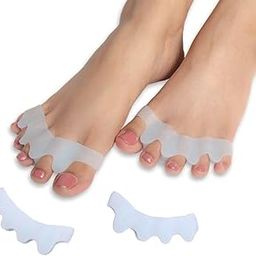 Wonder Care Silicone Toe Separator For Feet Gel Toe Pads Toe Big Toe Corrector Bunion Toe Straightener Yoga Toe Stretcher Hammer Toe Bunion White [Pair of 1-2 Pieces]-35