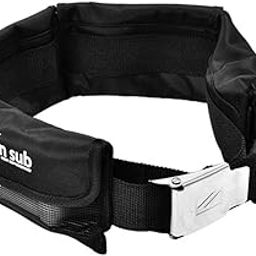 ATORSE Scuba Diving Heavy Duty Weight Belt Snorkeling Webbing & Pockets Black-image-36