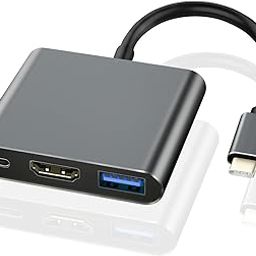 USB C to HDMI Adapter , 3-in-1 USB-C/Type C to HDMI 4K Video Converter,USB C Hub with USB 3.0 Port /USBC Fast Charging Port, HDMI Dock with Multiport Compatible with MacBook Pro MacBook Air-picture-7