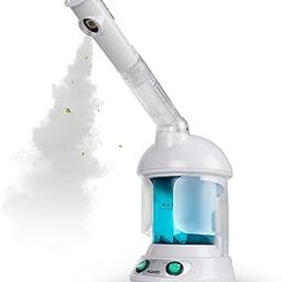 AGARO Prima Facial Steamer 2 in 1 Hair and Face Steamer for Natural Hair with UV Ozone, Face Steamer, Hair Humidifier, Moisturising Hydration System, Sprayer for Personal Care, Home and Salon,White-34
