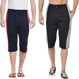 Cotton Capri Lounge Shorts for Men-image-46