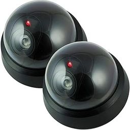 Dummy Fake Security CCTV Dome Camera Simulation Monitor with LED Flashing Light, Outdoor and Indoor Use for Homes & Business (Black) (2)-picture-19