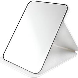 ONICORN® Table Desk Vanity Makeup Mirror, Portable Folding Mirror with Stand Adjustable Rotation Tavel Make Up Mirror, Bathroom for Shower Shaving (Round Edge White 1 PCS)-image-58