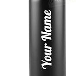 CORPORATE PORIUM Personalized 500 ml Stainless Steel Water Bottle | Double Wall Vacuum Insulated Flask, Black | 20 Hours Hot & 24 Hours Cold Ideal for Corporate Gifting (Black Silver, Medium)-image-50
