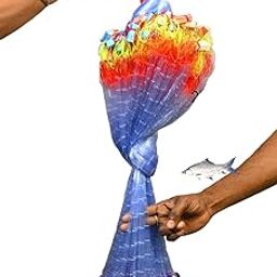 PURKAIT Fishnet 2 Finger 55mm GILLNET Lead Sinker, Height 6FEET, UP Lenght 48FEET, Down Lenght 80FEET.-picture-28
