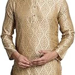 (Since 1958, Men's Silk Blend Mirror Work ONLY Long Kurta-picture-5