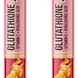 Existrong Glutathione with Vitamin C & Hyaluronic Acid - Skin Brightening & Anti-Aging Supplement (Pack of 2, 30 Tablets) - Skin Renewal, Radiance Boost, Collagen Support for Women & Men-image-1