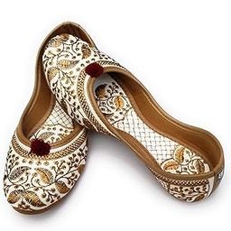 NIHARIKA Indian Handicraft Synthetic Multi-Color Women's Jutti ||Girls Casual Flat/Jutti's || Indian Punjabi Jutti's || Mojari for Women's & Girl's-5