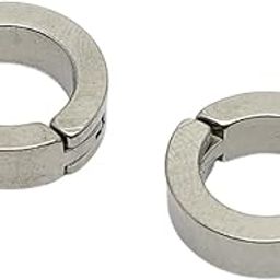 Earrings for Men and Boys | Silver Plated Hoop Earrings for Men | Stainless Steel Huggie Hoop Earrings | Accessories Jewellery for Men | Birthday Gift for Men and Boys Anniversary Gift for Husband-image-3