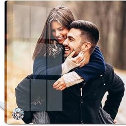 Printodelivery 5mm Acrylic Photo Stand Frame (4X4 inch), Personalized Wall Art Photo Frame for Home & Office, Customized Acrylic Photo Frame for Wedding, Birthday, Anniversary, Valentine's Gift-image-39