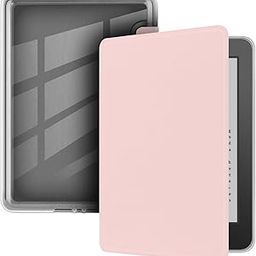 Case for 6" Kindle Paperwhite (10th Generation-2018 Release), Ultra Clear Soft Flexible Transparent TPU Back Cover with Auto Sleep/Wake for Kindle Paperwhite (Model NO. PQ94WIF), Pink-47