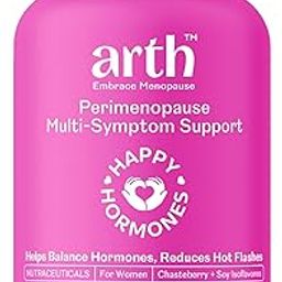 Arth Perimenopause Support | Helps reduce Hot flashes, Improves Harmonal balance | Ashwangandha, Chasteberry, Soy Isoflavones | Emcure Pharmaceuticals Ltd. | 30 Veg Capsules-28