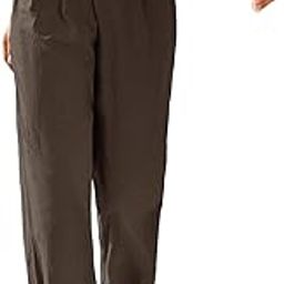 Women Casual Slanted Pocket Elastic Waist Tapered Pants-image-31