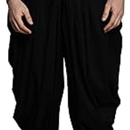 Men's Blended Viscose Solid Patiala with Elastic and String (1pc)-35