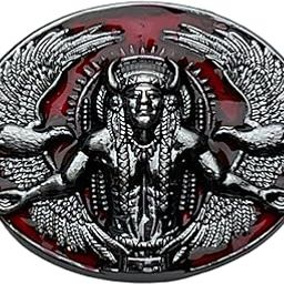 Native American Worship Dancer With Feathers Red Enamel inlay Hat or Lapel Pin E00834 F6D6P-image-11